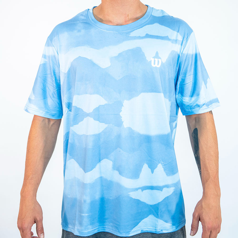 POLERA DEPORTIVA HOMBRE CELESTE