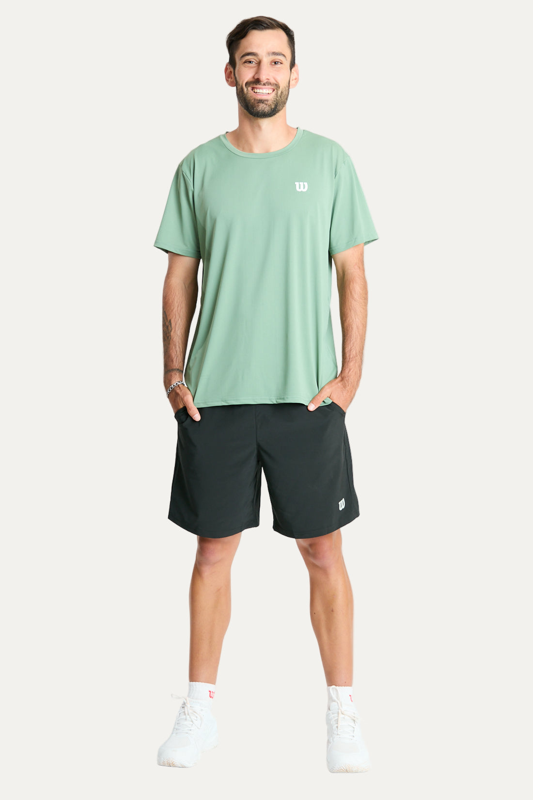 Short Largo Poliester Caballero Negro