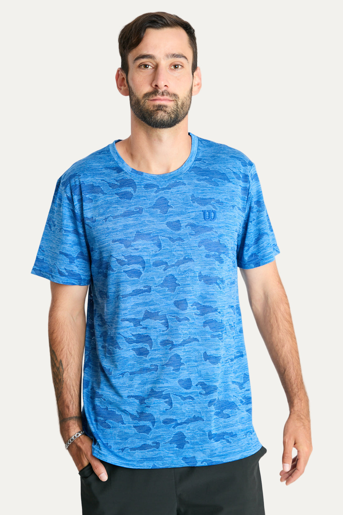 Polera Deportiva Hombre Azul