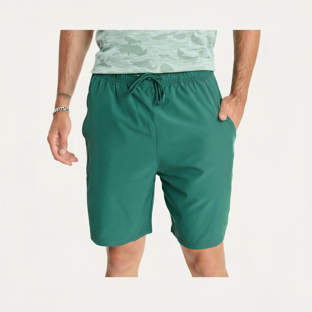 Short Poliester Caballero Verde