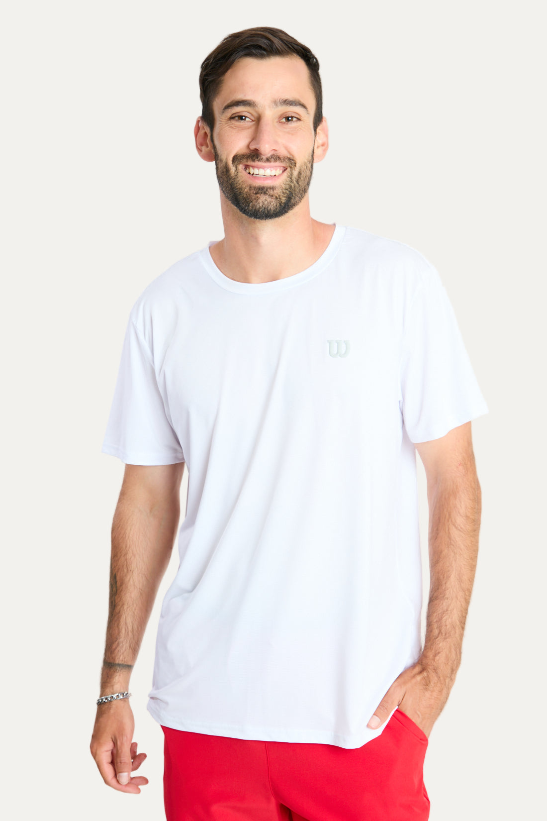 Polera Deportiva Hombre Blanca
