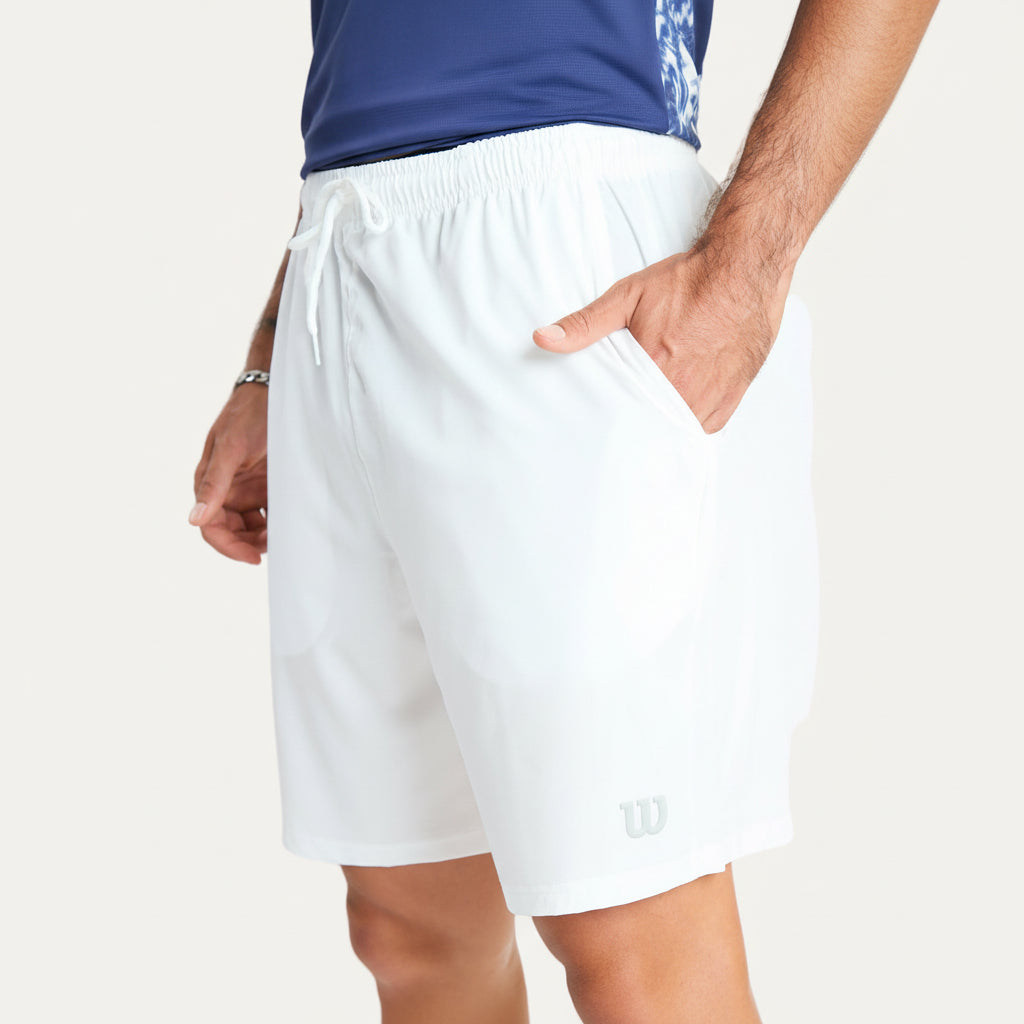 Short Poliester Caballero Blanco
