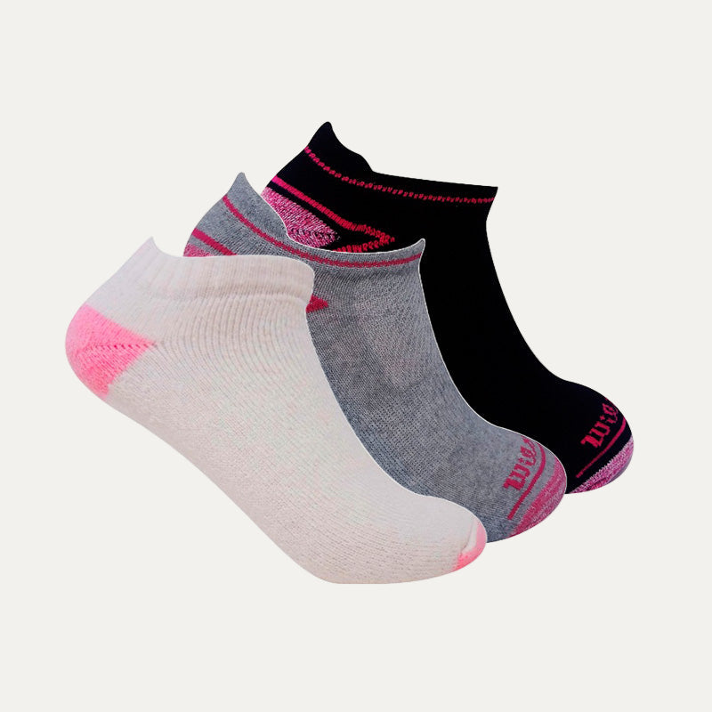 Pack 3 Calcetín Dama Media Blanco Gris Negro