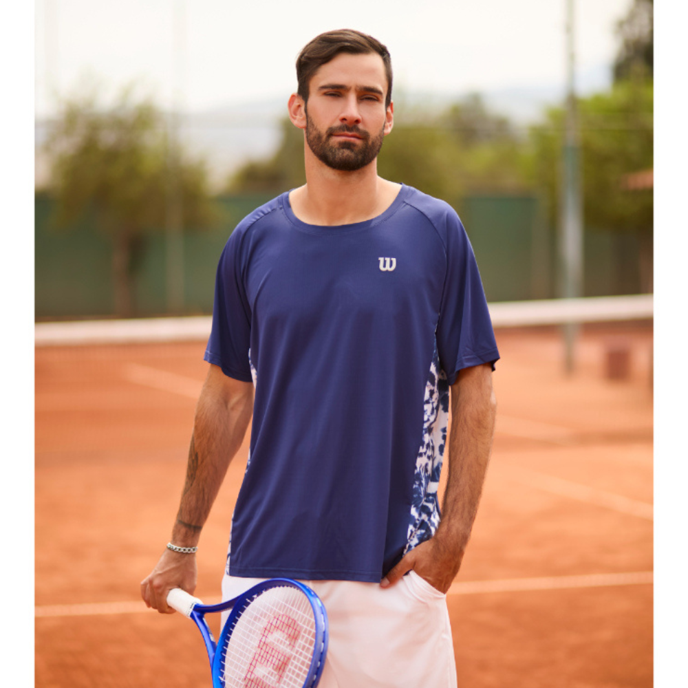 Polera Deportiva Hombre Azul