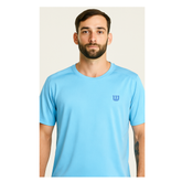 Polera Deportiva Hombre Celeste
