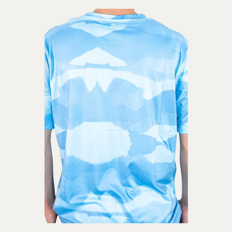 Polera Deportiva Camuflada Celeste M