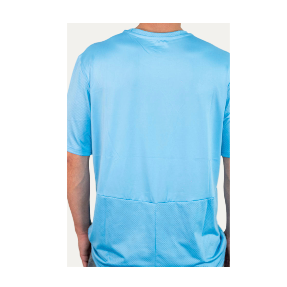 Polera Deportiva Hombre Celeste