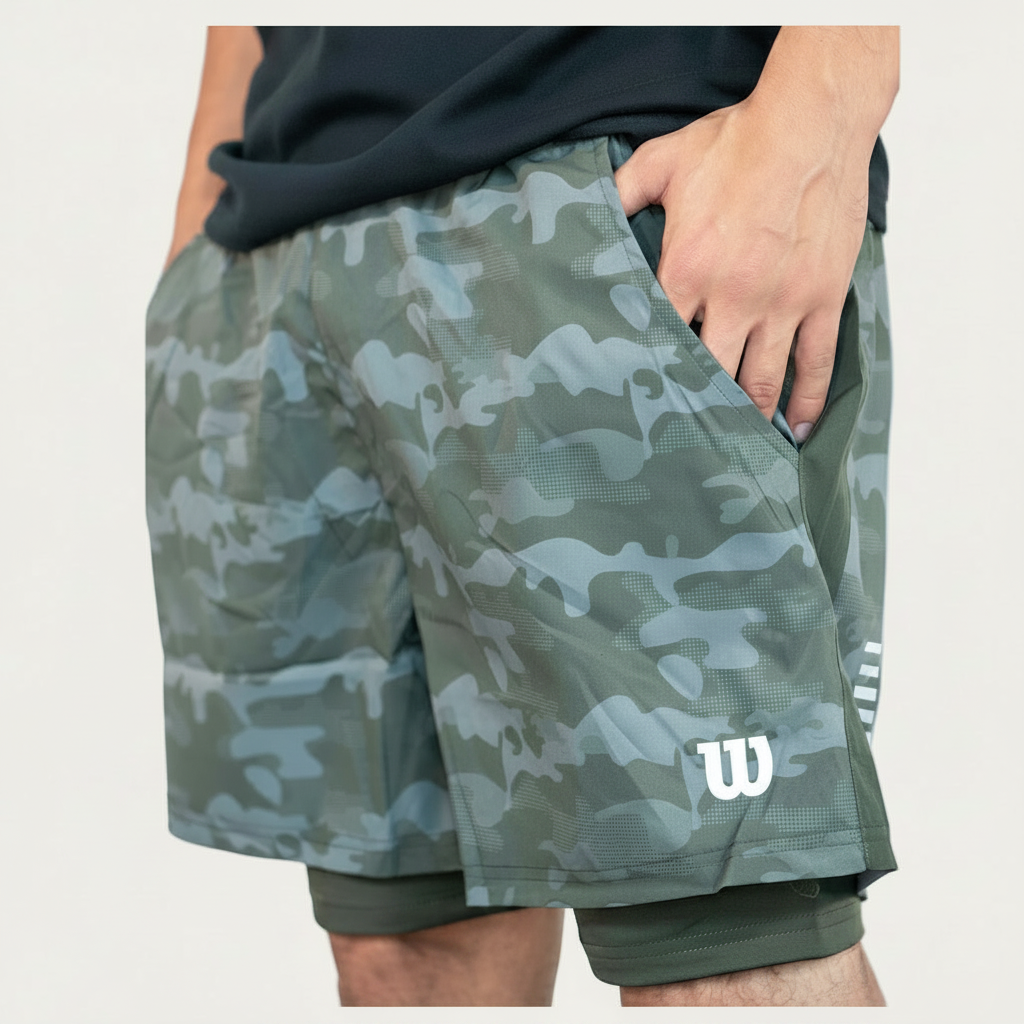 Short 5' Caballero Wilson Flex Negro/Verde