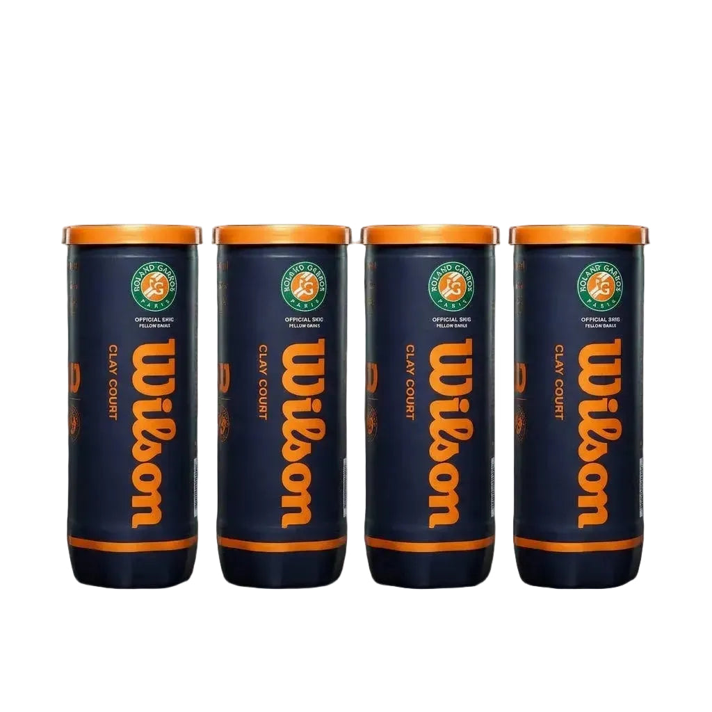 Pack de 4 tarros de Pelotas De Tenis Roland Garros Clay Court (3 Ball)