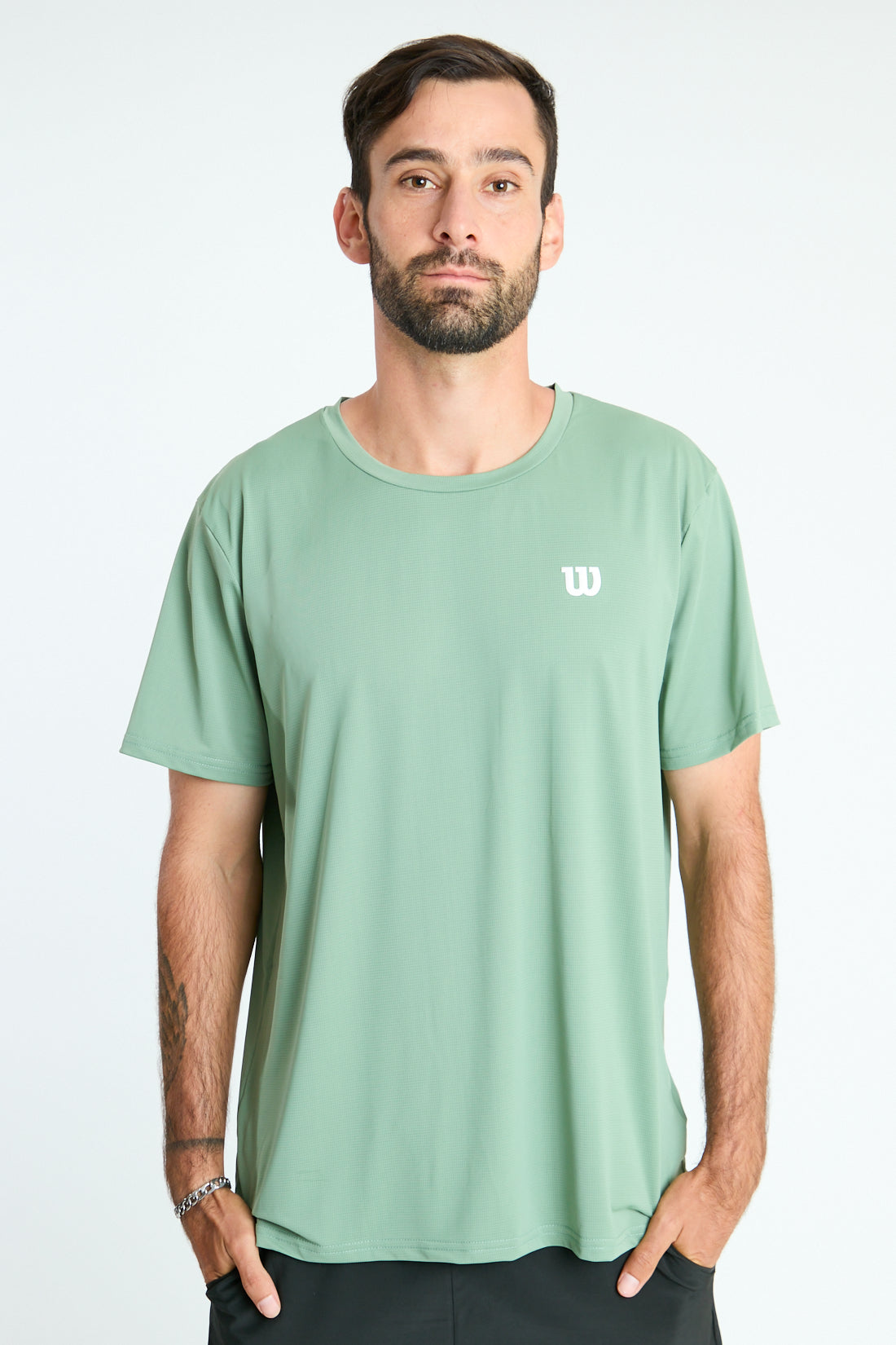 POLERA DEPORTIVA HOMBRE VERDE