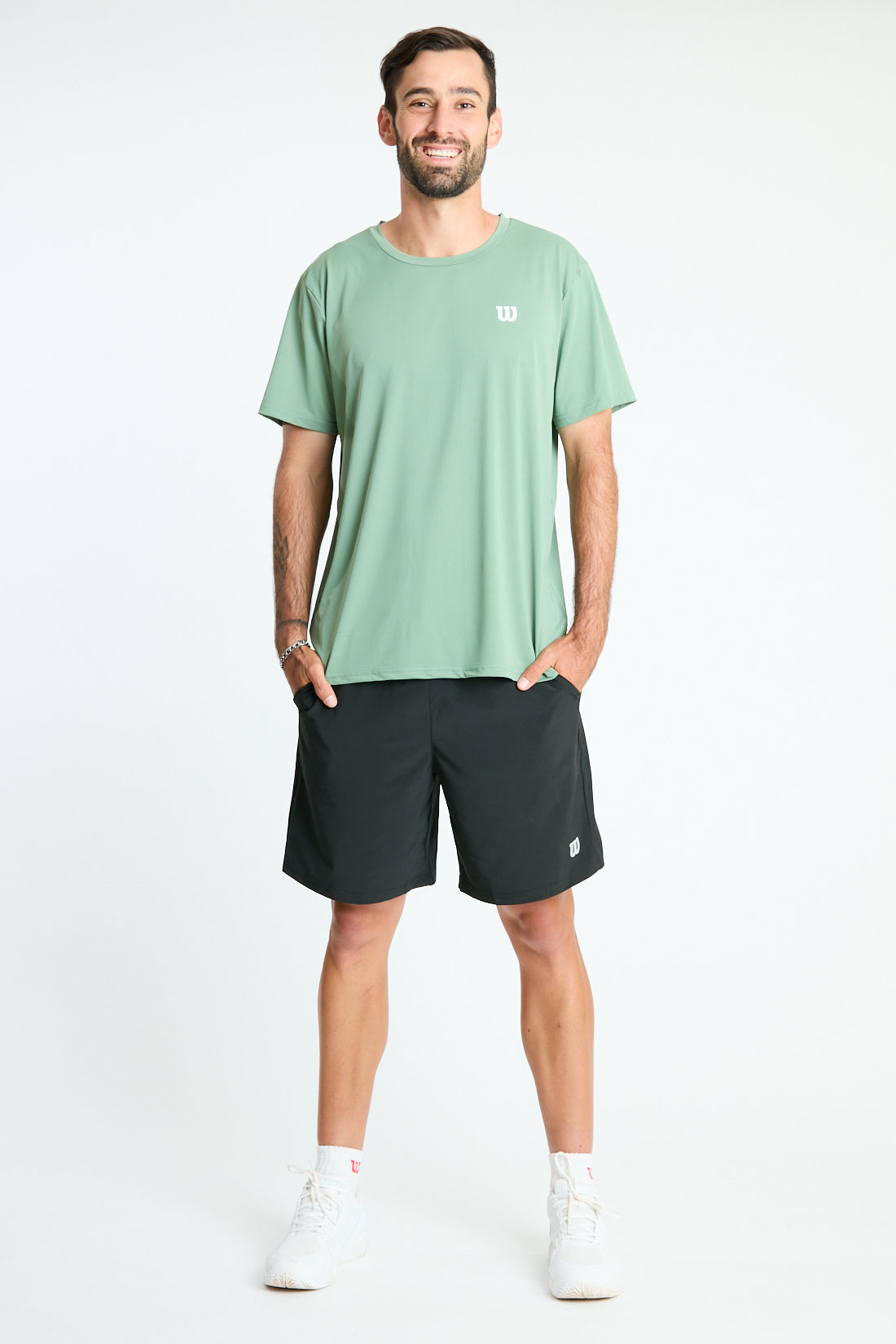 SHORT LARGO POLIESTER CABALLERO GRIS