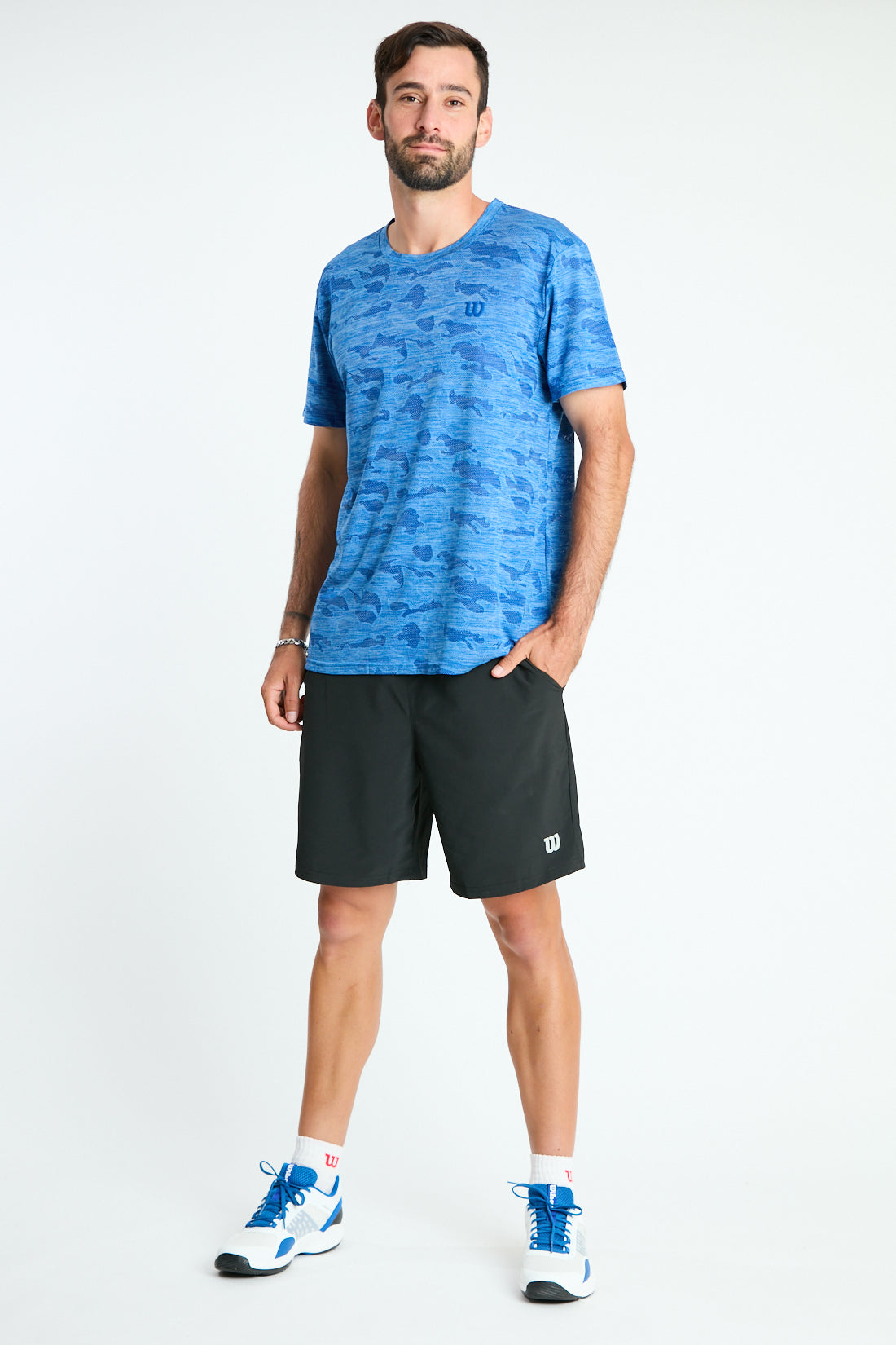 POLERA DEPORTIVA HOMBRE AZUL