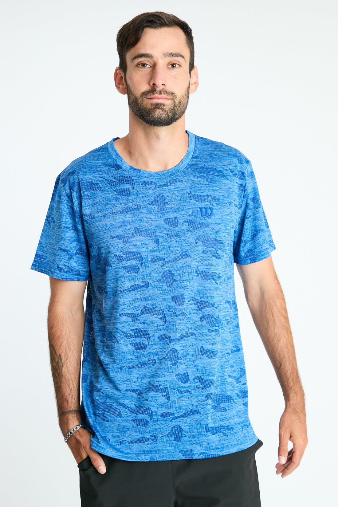 POLERA DEPORTIVA HOMBRE AZUL