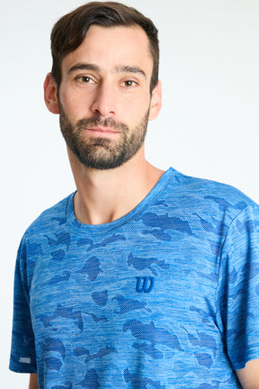 POLERA DEPORTIVA HOMBRE AZUL