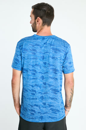 POLERA DEPORTIVA HOMBRE AZUL