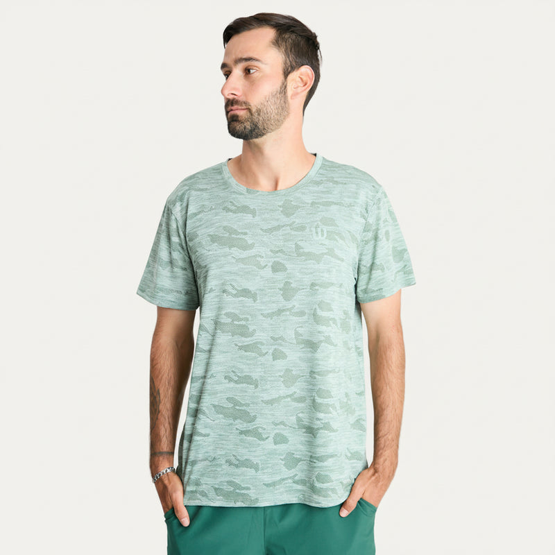 Polera Deportiva Camuflada Verde H