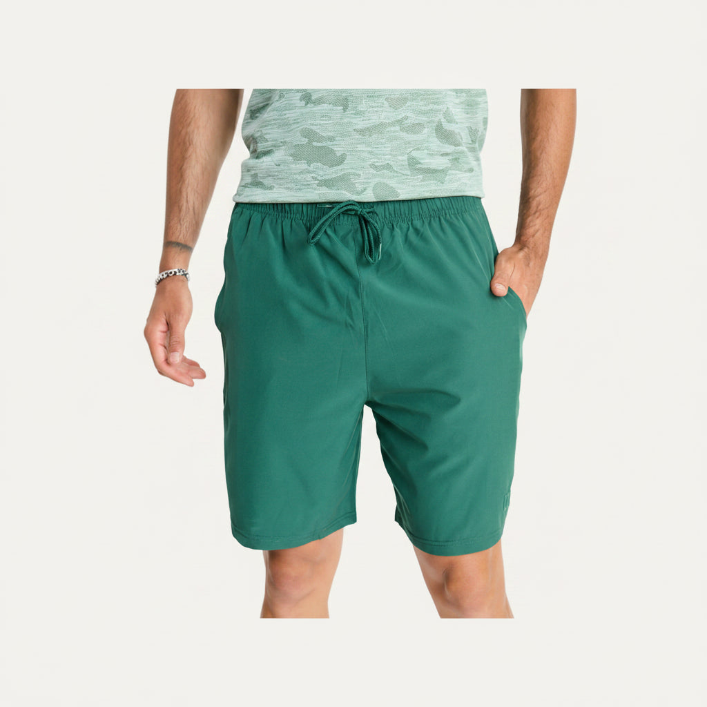 Short Poliester Caballero Verde