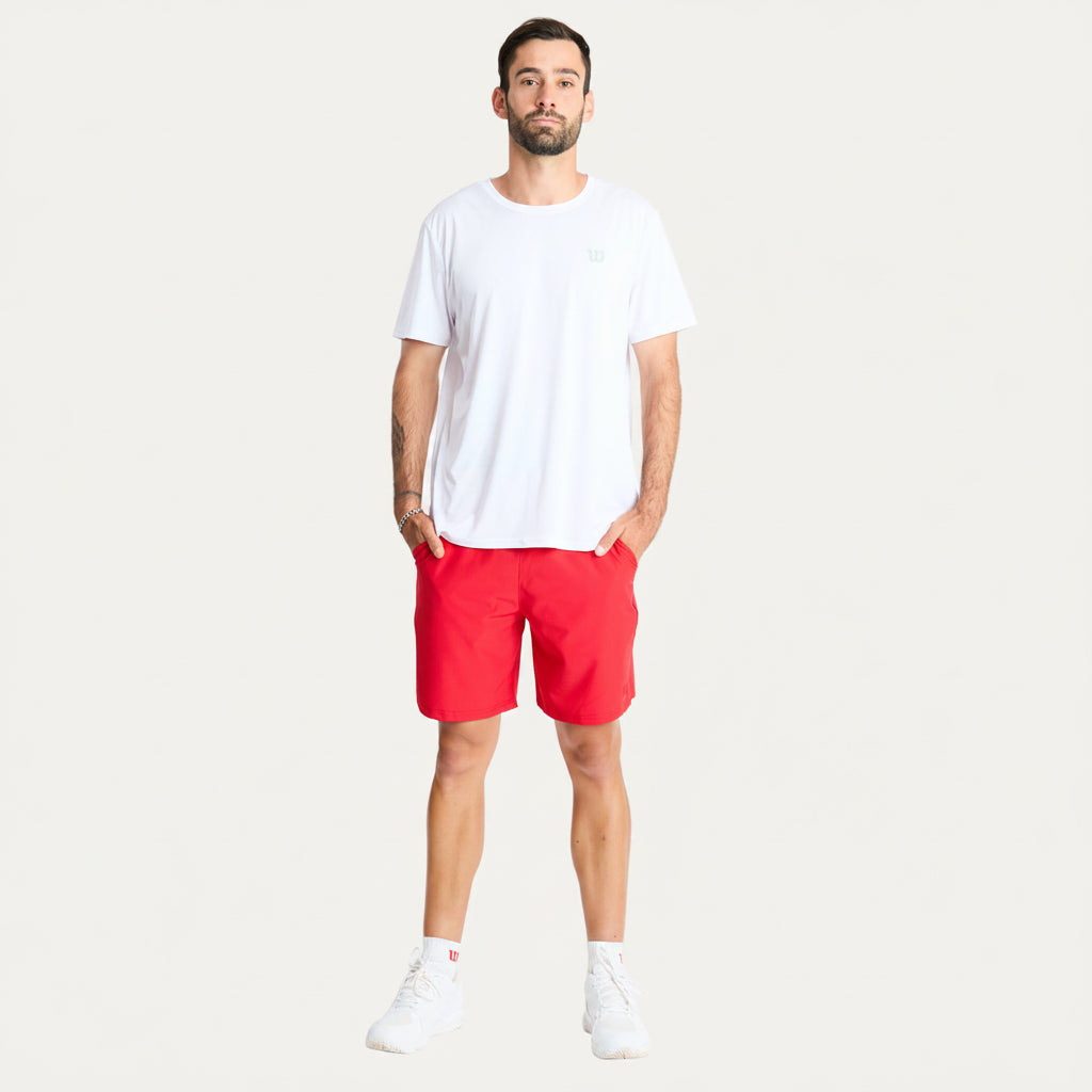 Short Poliester Caballero Rojo