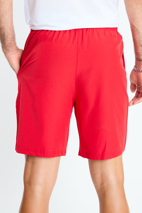 SHORT POLIESTER CABALLERO ROJO