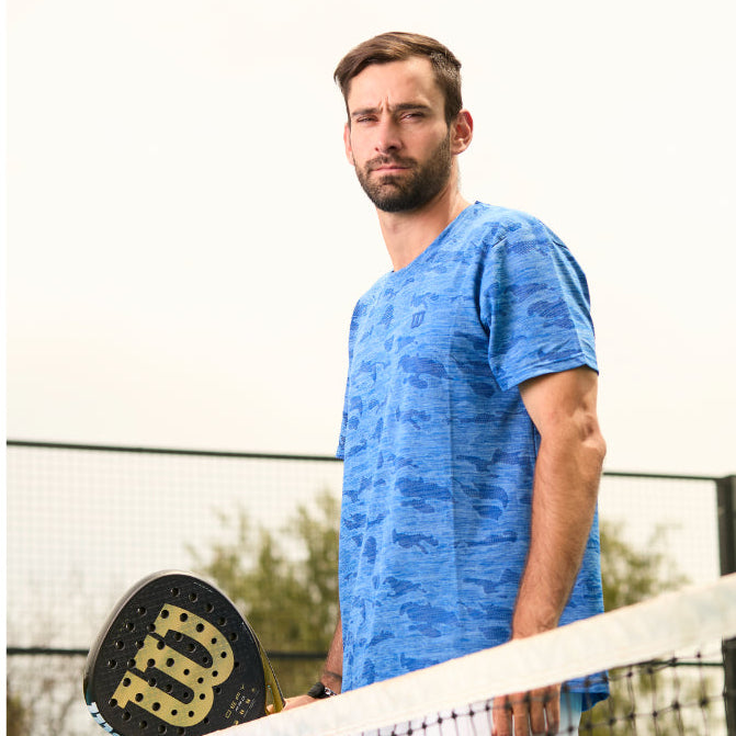 Polera Deportiva Camuflada Azul H