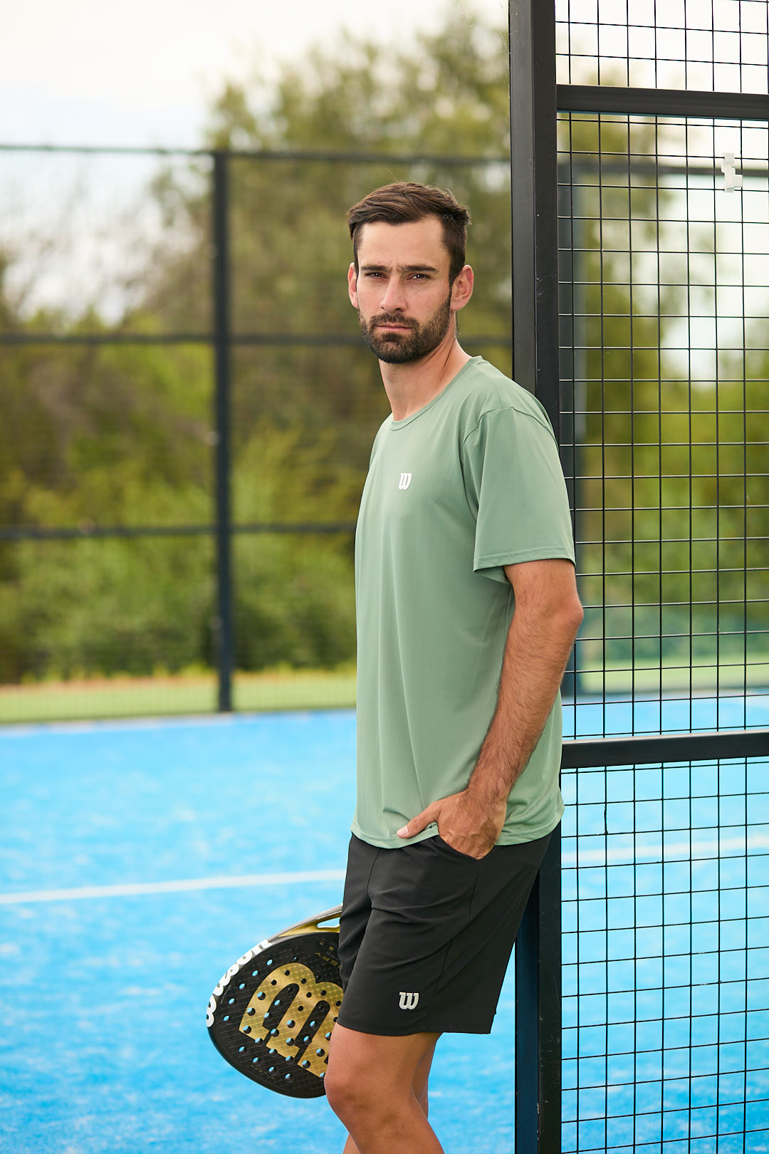 Short Largo Poliester Caballero Negro