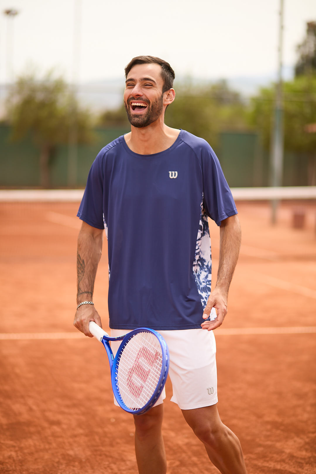 Short Poliester Caballero Blanco