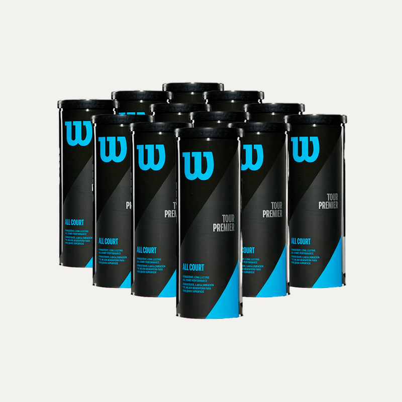Pack de 12 tarros de Pelotas De Tenis Tour Premier All Court (3 Ball)